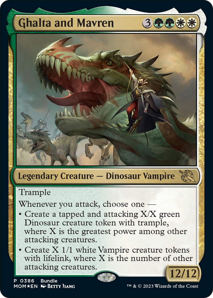 Ghalta and Mavren (MOM Bundle) [March of the Machine] Foil
