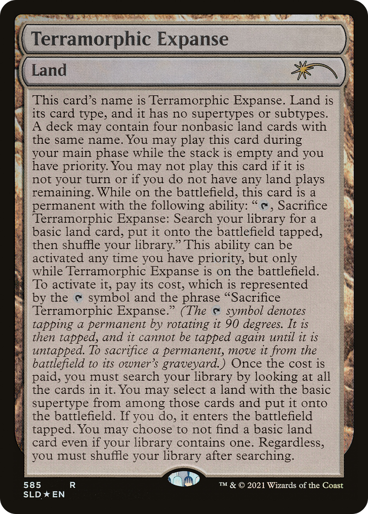 Terramorphic Expanse (Full-Text Lands) [Secret Lair Drop] Foil