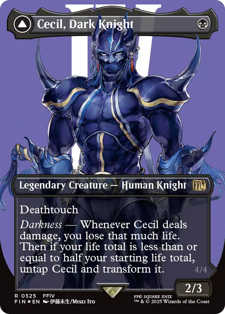 Cecil, Dark Knight (Borderless) (Surge Foil) - FINAL FANTASY Foil