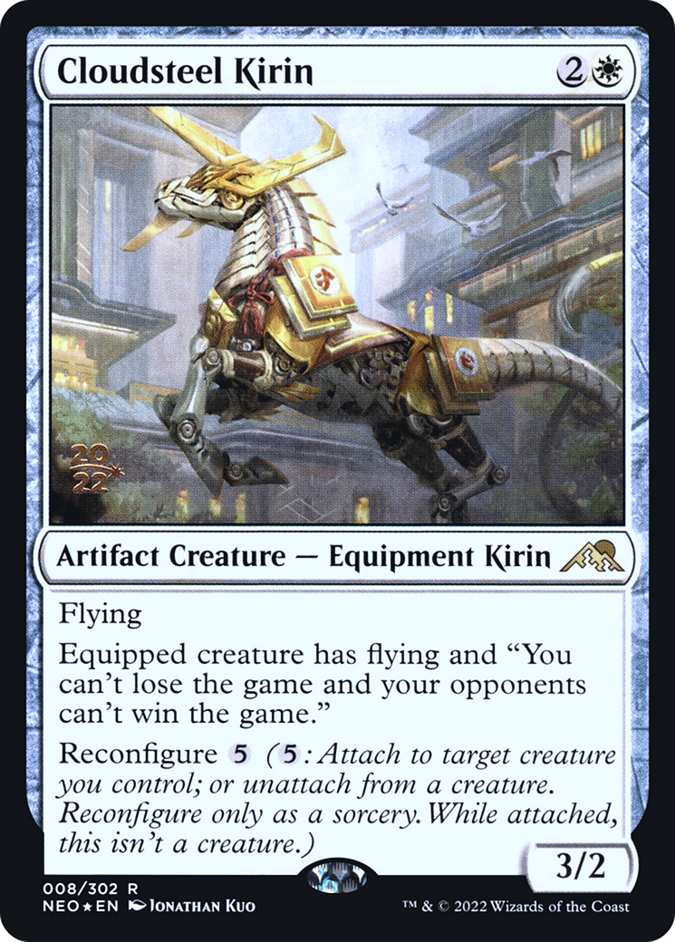 Cloudsteel Kirin [Kamigawa: Neon Dynasty Promos] Foil
