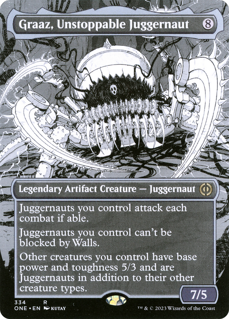 Graaz, Unstoppable Juggernaut (Borderless): (Showcase) [Phyrexia: All Will Be One]