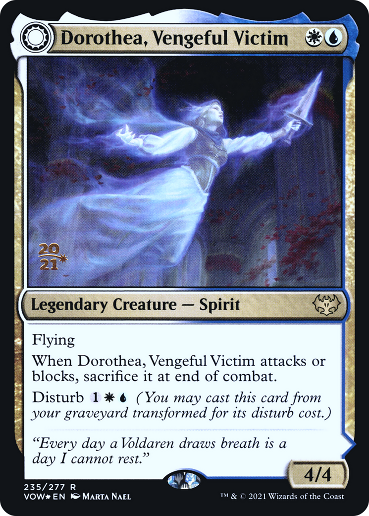 Dorothea, Vengeful Victim: (Double Faced Transform) [Innistrad: Crimson Vow Promos] Foil