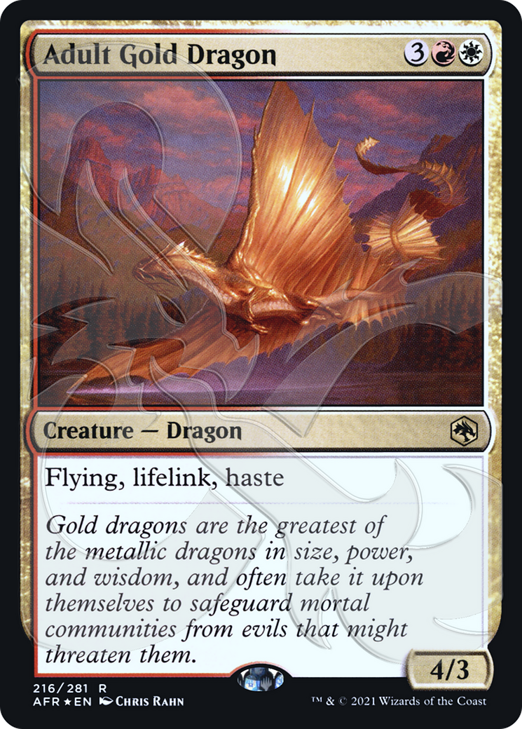 Adult Gold Dragon - Adventures in the Forgotten Realms Promos Foil