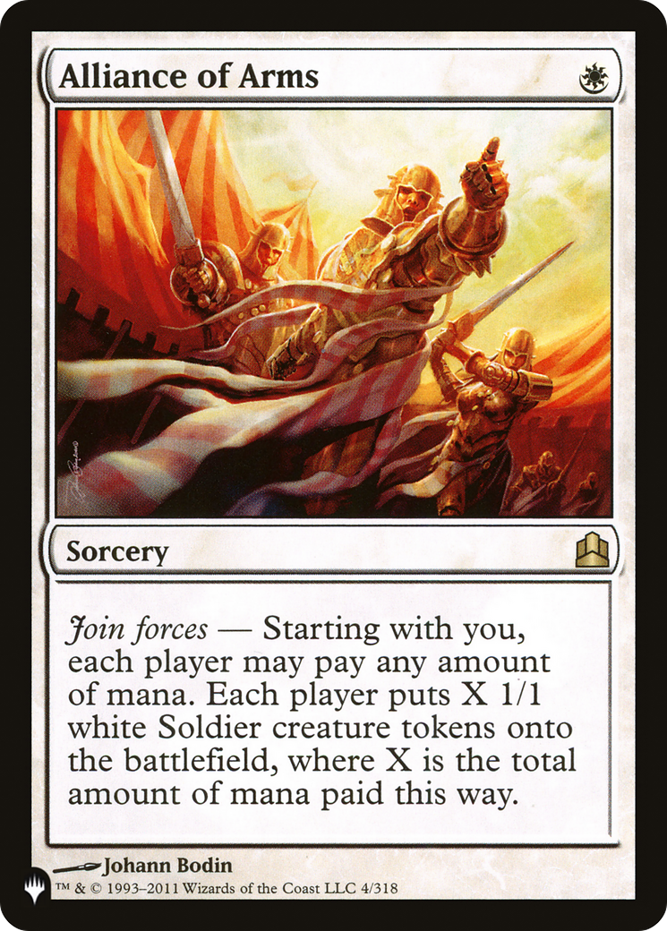 Alliance of Arms - The List