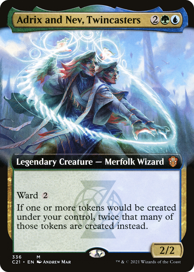 Adrix and Nev, Twincasters (Extended Art) - Commander 2021: (Extended Art)