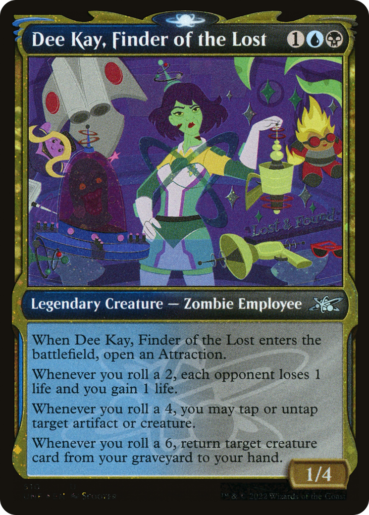 Dee Kay, Finder of the Lost (Showcase) (Galaxy Foil): (Showcase) [Unfinity] Foil