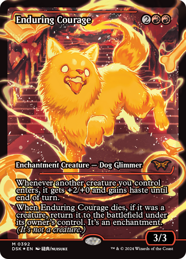 Enduring Courage (Showcase) - Duskmourn: House of Horror: (Showcase) Foil