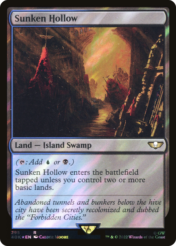 Sunken Hollow (Surge Foil) - [Warhammer 40,000 Commander] Foil