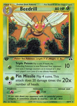 Beedrill 018 [Neo Discovery]  - 1st Edition