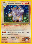 Brock's Rhydon 002  - Unlimited Holofoil Gym Heroes - Holo Rare
