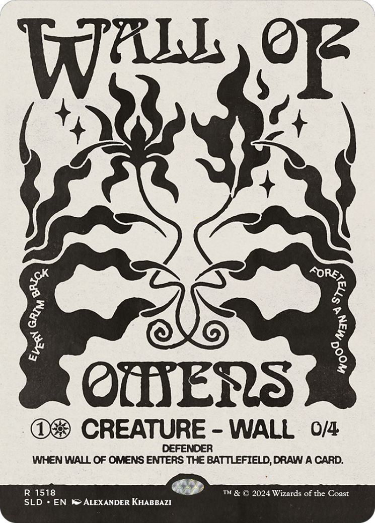 Wall of Omens [Secret Lair Drop]: (Showcase) (Borderless)