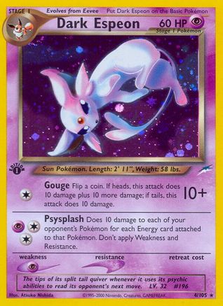 Dark Espeon  - Unlimited Holofoil Neo Destiny - Holo Rare