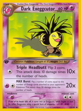 Dark Exeggcutor - 33/105 [WOTC Neo Destiny] - 1st Edition