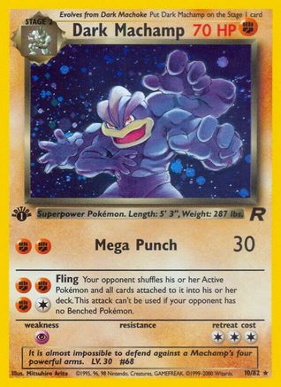 Dark Machamp (10) (10) 010  - Unlimited Holofoil Team Rocket - Holo Rare