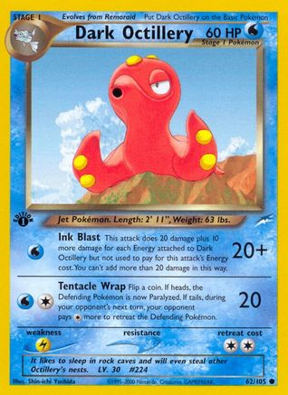 Dark Octillery - 62/105 [WOTC Neo Destiny] - 1st Edition