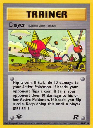 Digger - 75/82 (Rocket's Secret Machine) [WOTC Team Rocket] - 1st Edition