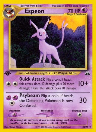 Espeon (20) (20) 020 [Neo Discovery]  - 1st Edition