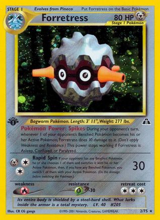 Forretress (2)  - Unlimited Holofoil Neo Discovery - Holo Rare