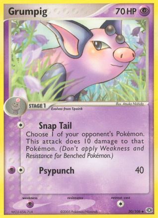 Grumpig - 030/106/106 [Emerald]  - Reverse Holofoil