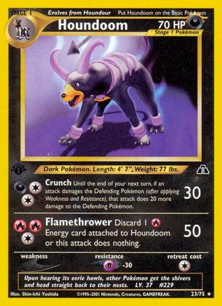 Houndoom (23) (23) 023/75 [Neo Discovery]  - 1st Edition