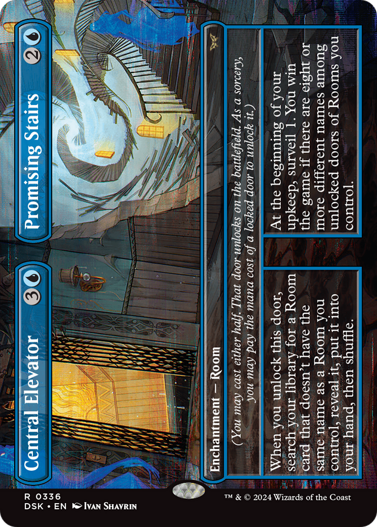 Central Elevator // Promising Stairs (Borderless) - Duskmourn: House of Horror
