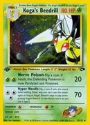 Koga's Beedrill 009  - Unlimited Holofoil Gym Challenge - Holo Rare