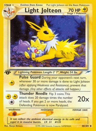 Light Jolteon - 48/105 [WOTC Neo Destiny] - 1st Edition