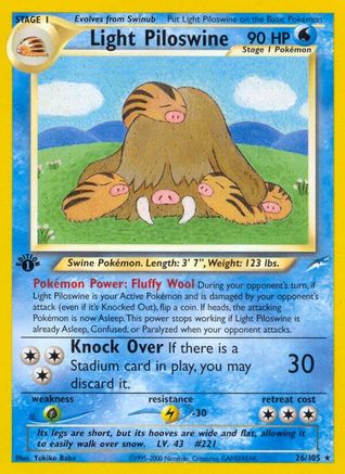 Light Piloswine - 26/105 [WOTC Neo Destiny] - 1st Edition