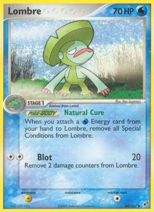 Lombre - 034/107 [Deoxys] - Reverse Holofoil
