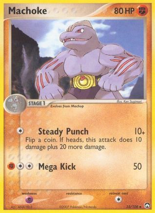 Machoke - 33/108 [Power Keepers] - Reverse Holofoil