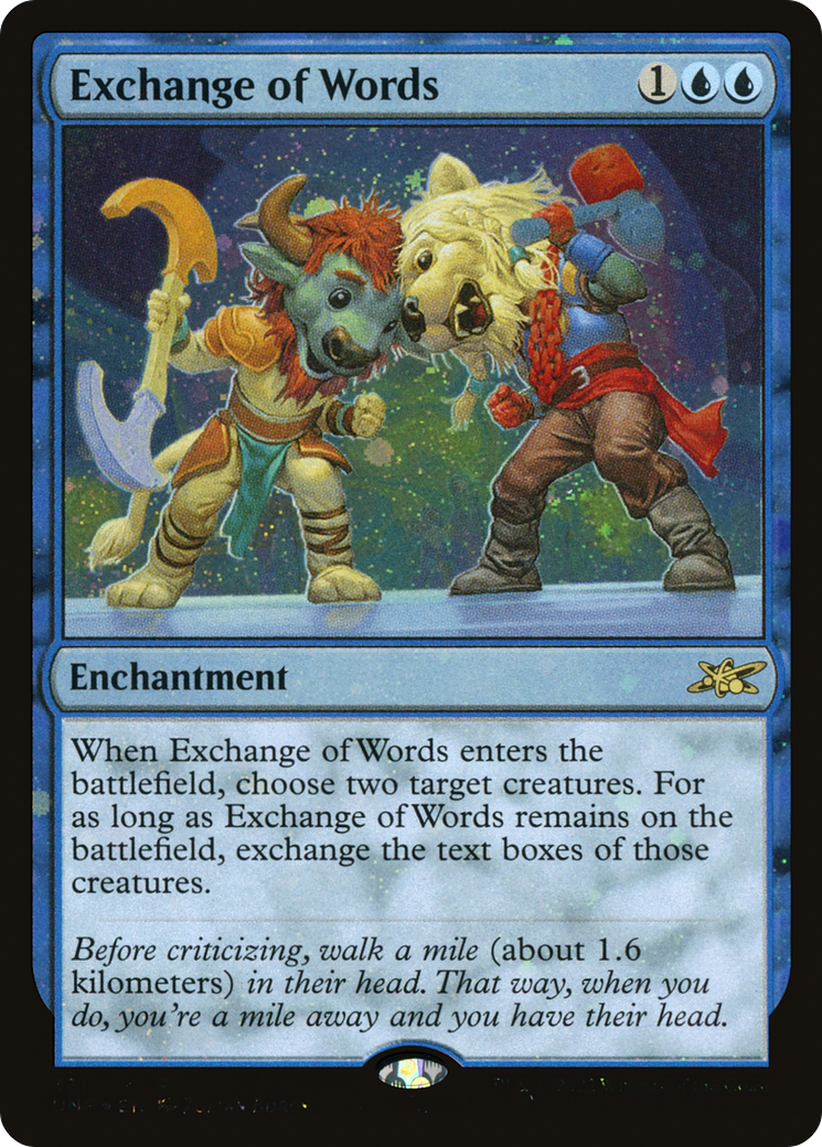 Exchange of Words (Galaxy Foil) [Unfinity] Foil