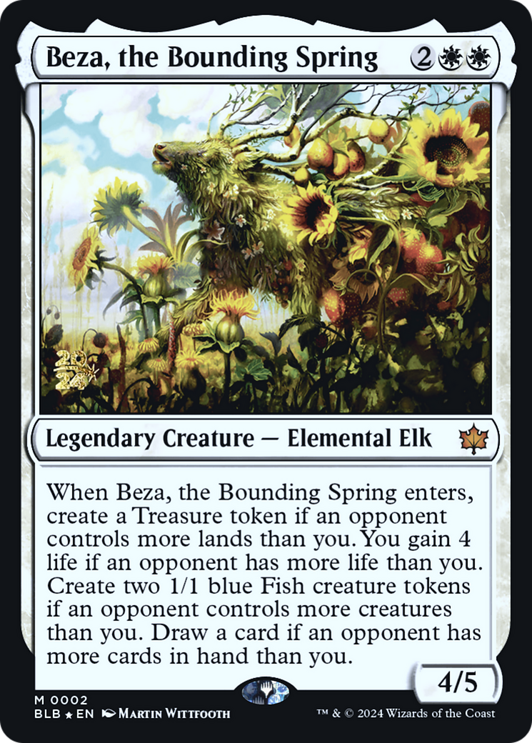 Beza, the Bounding Spring - Bloomburrow Promos Foil