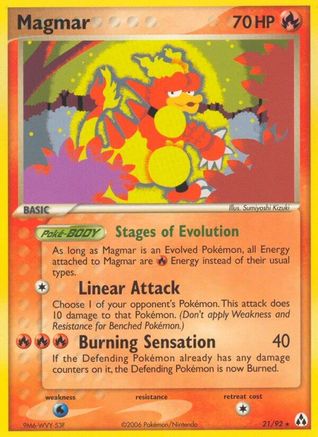 Magmar - 21/92 [EX Legend Maker] - Reverse Holofoil