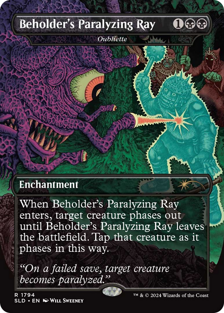 Beholder's Paralyzing Ray - Oubliette [Secret Lair Drop] / Beholder's Paralyzing Ray (Borderless)