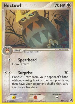 Noctowl - 43/115 [Unseen Forces] - Reverse Holofoil