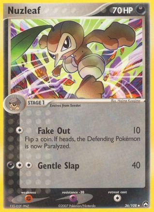 Nuzleaf - 36/108 [Power Keepers] - Reverse Holofoil