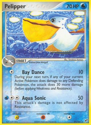 Pelipper - 21/107 [Deoxys] - Reverse Holofoil