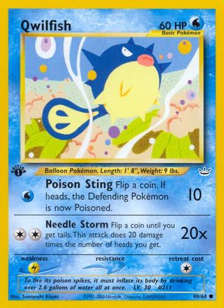 Qwilfish - 49/64 [WOTC Neo Revelation] - 1st Edition