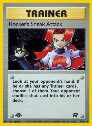 Rocket's Sneak Attack (16) (16) 016  - Unlimited Holofoil Team Rocket - Holo Rare