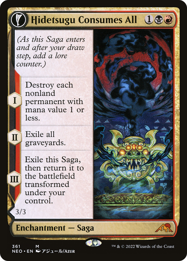 Hidetsugu Consumes All (Showcase): (Showcase, fandfc) [Kamigawa: Neon Dynasty]