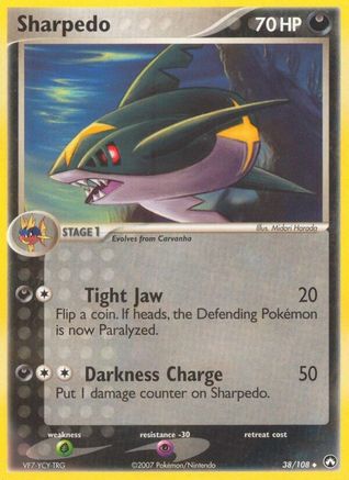 Sharpedo - 38/108 [Power Keepers] - Reverse Holofoil
