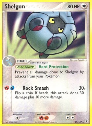 Shelgon - 45/107 [Deoxys] - Reverse Holofoil