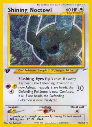 Shining Noctowl  - Unlimited Holofoil Neo Destiny - Secret Rare
