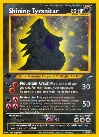 Shining Tyranitar - 113/105 [WOTC Neo Destiny] - 1st Edition Holofoil