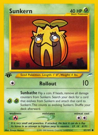 Sunkern - 83/105 [WOTC Neo Destiny] - 1st Edition