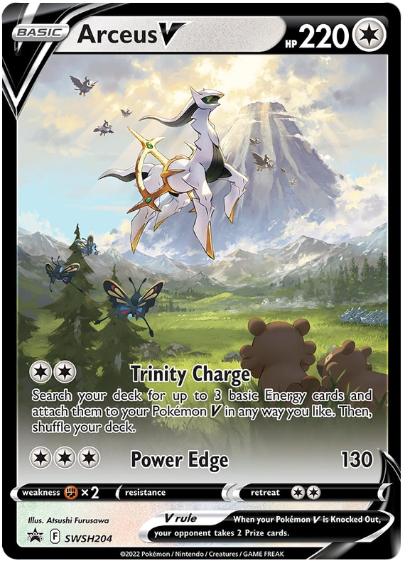 arceus pokemon card v star Arceus V (SWSH204) [Sword & Shield: Black Star Promos]