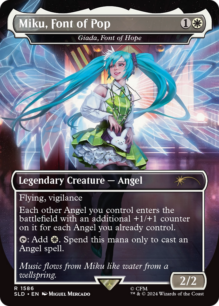 Miku, Font of Pop - Giada, Font of Hope [Secret Lair Drop] / Miku, Font of Pop (Borderless)