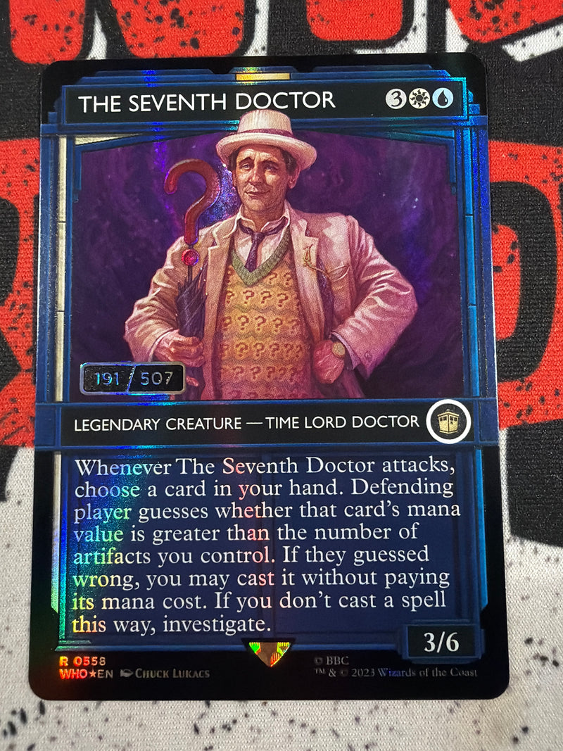 The Seventh Doctor [191/507] (Serial Numbered) (Showcase) (Borderless) [Doctor Who] Foil