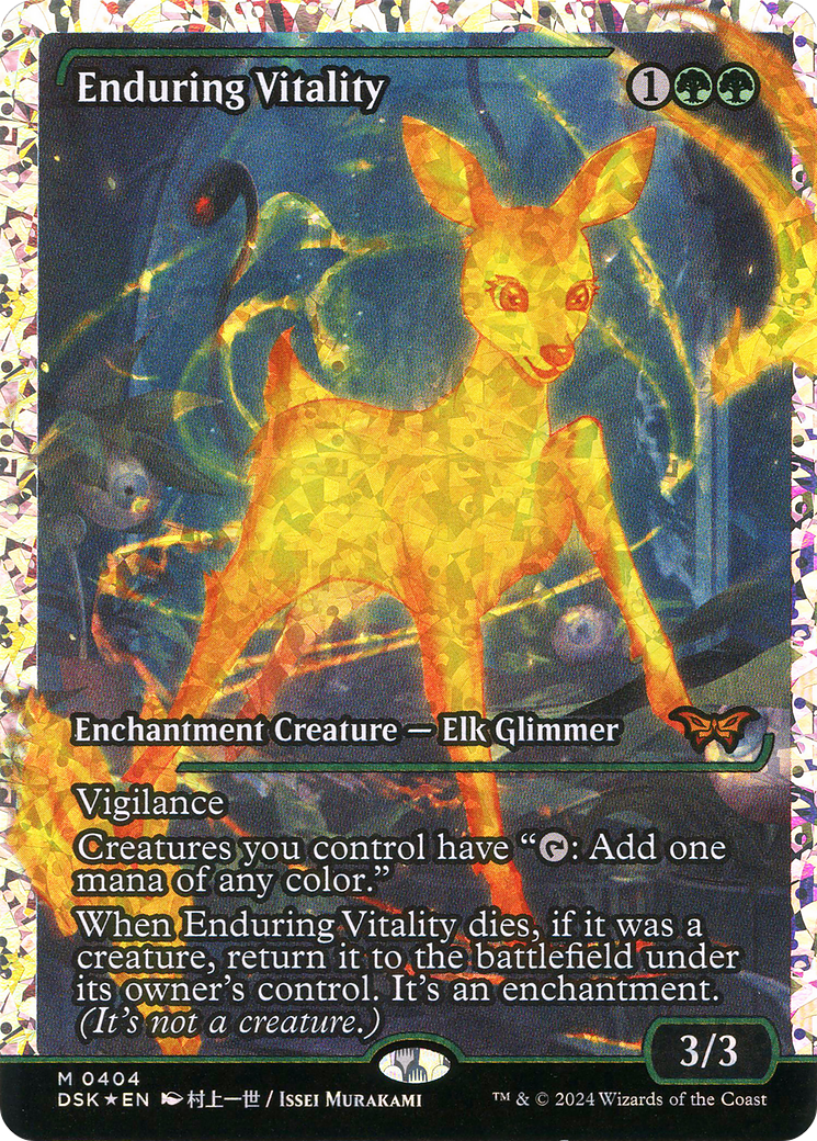 Enduring Vitality (Showcase) (Fracture Foil) [Duskmourn: House of Horror]: (Showcase) Foil