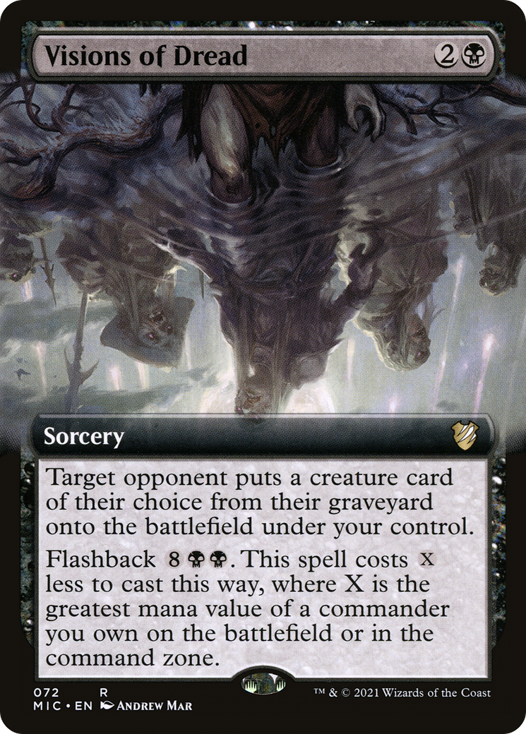 Visions of Dread (Extended Art) [Innistrad: Midnight Hunt Commander]